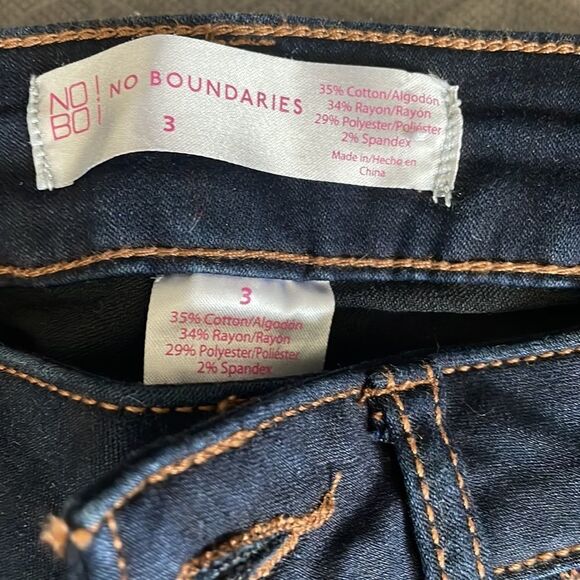 Dark blue stretchy skinny jeans with faded designer spots never worn size 3 - Picture 4 of 6